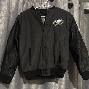 Philadelphia Eagles Black Varsity Jacket